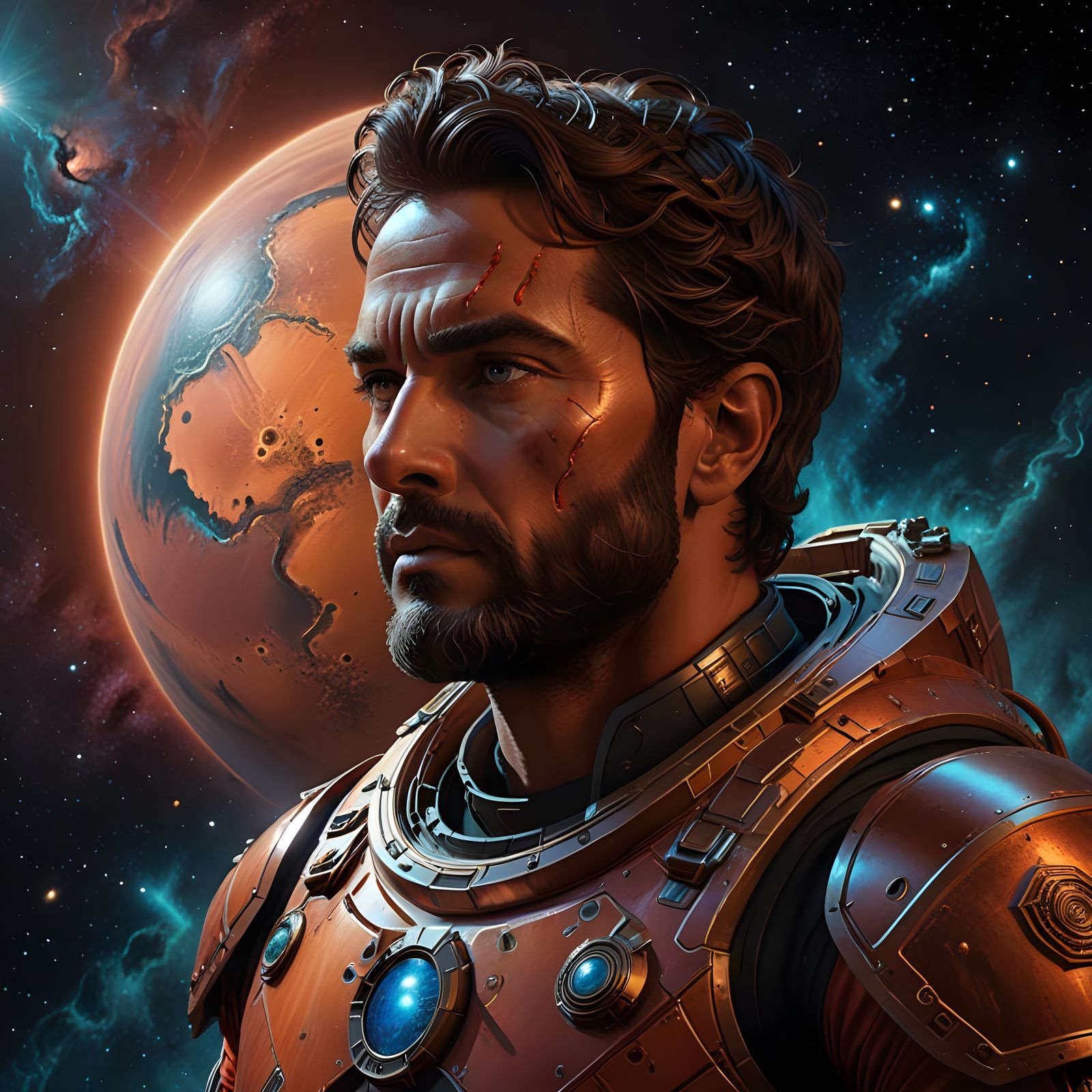 Mars in Cosmic Splendor