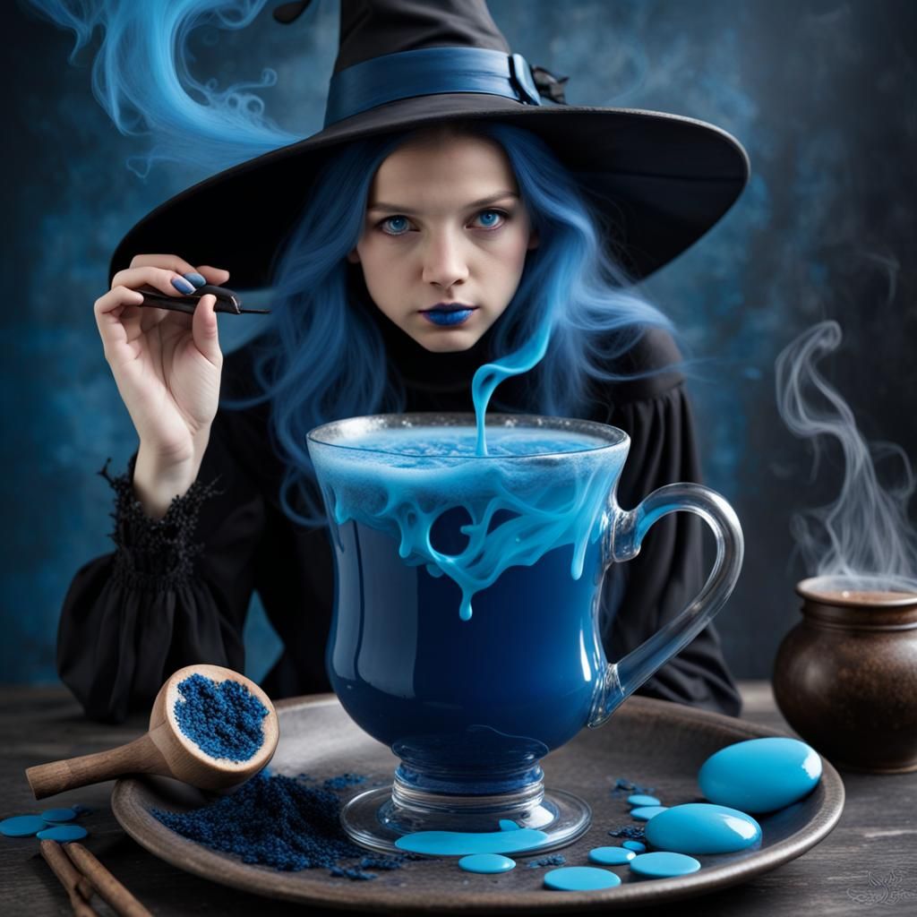 Blue Witch's Brew: Selective Color Splash
