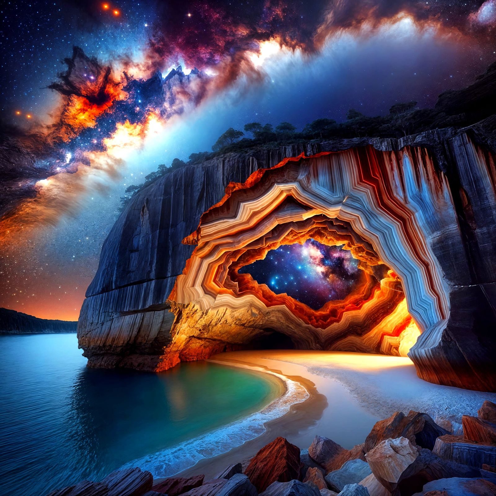 Geode Cave Reveals a Starry Universe in 3D