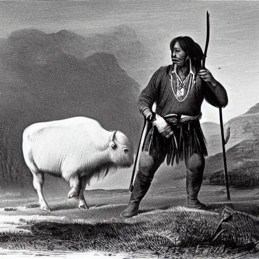 A native American hunting for Buffalo back in 1856, but foun...