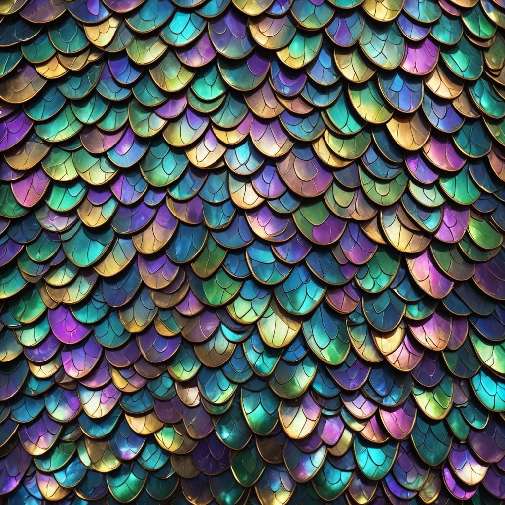 Hyper-Realistic Macro Dragon Scales Fantasy Concept Art