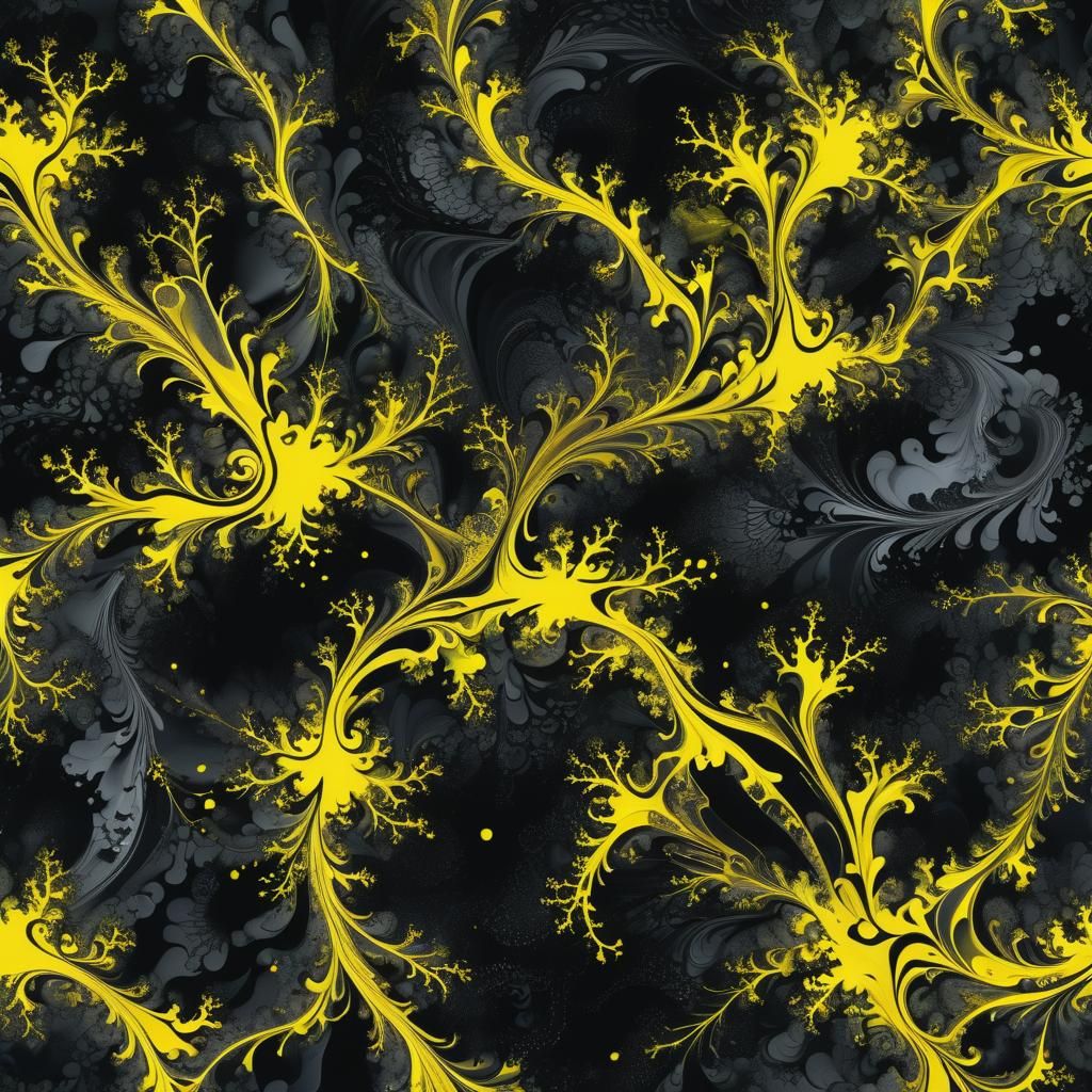 Dramatic Dendritic Pattern in Maximalist Digital Art