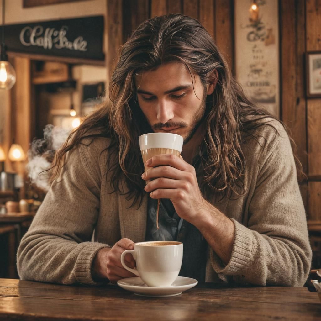 Cozy Cafe: A Romantic Coffee Cover Illustration