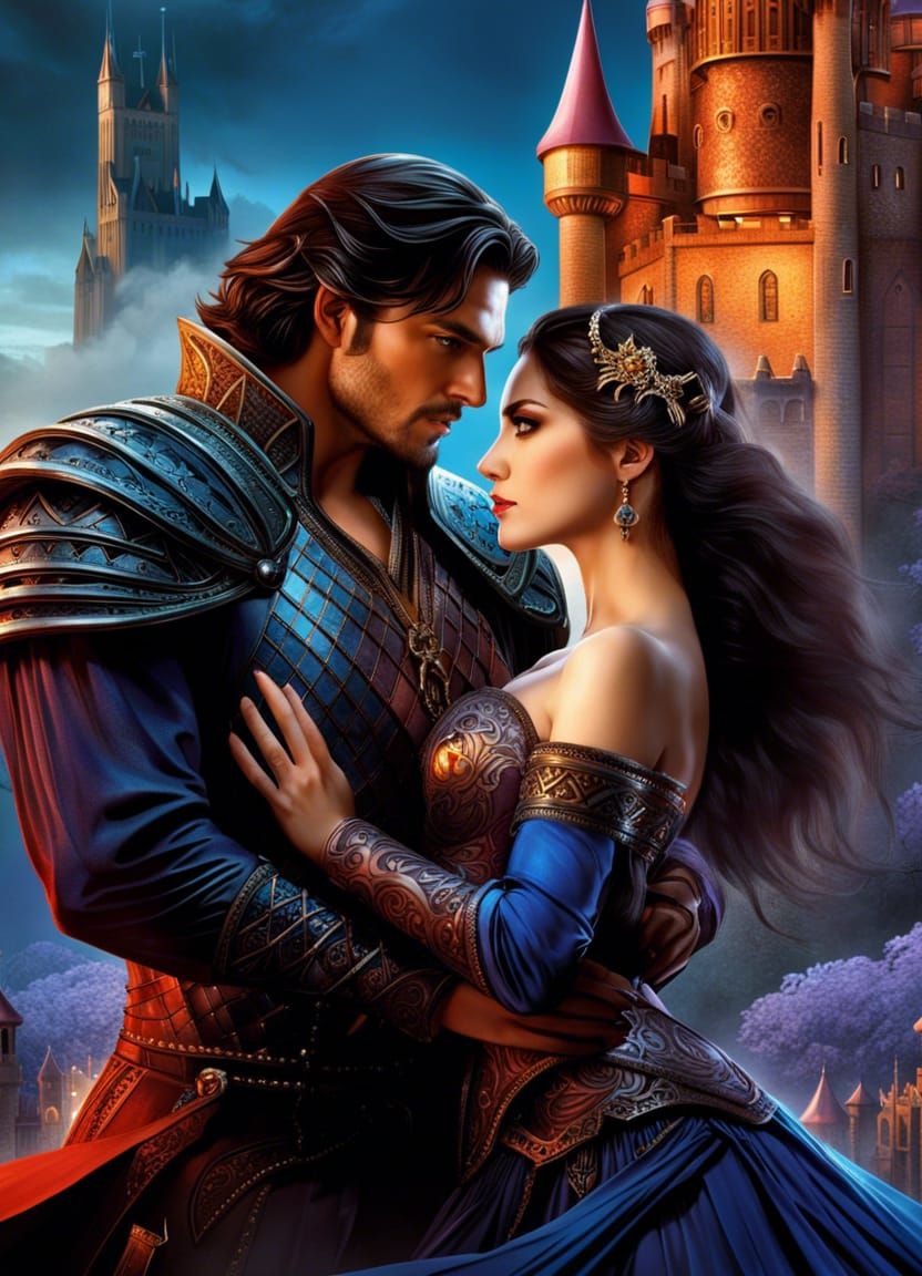 Fantasy Heroine Swoons in Villain's Arms
