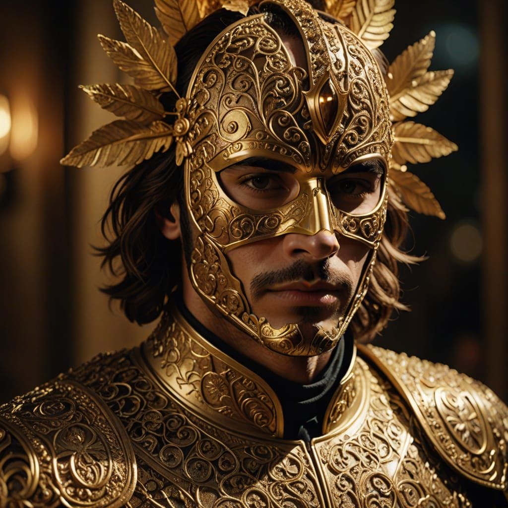 Golden Cinematic Portrait of Spanish-Canadian Model