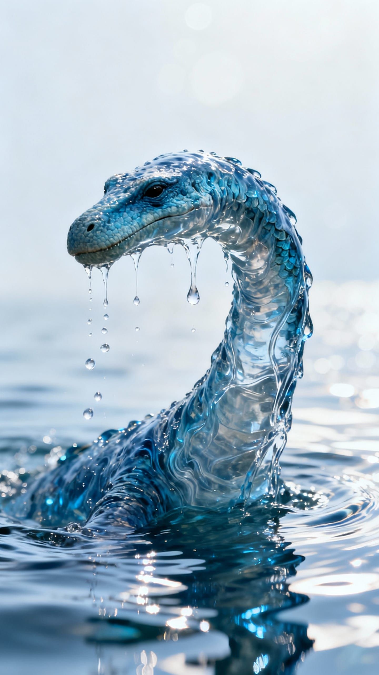 Loch Ness Monster Made of Flowing Water