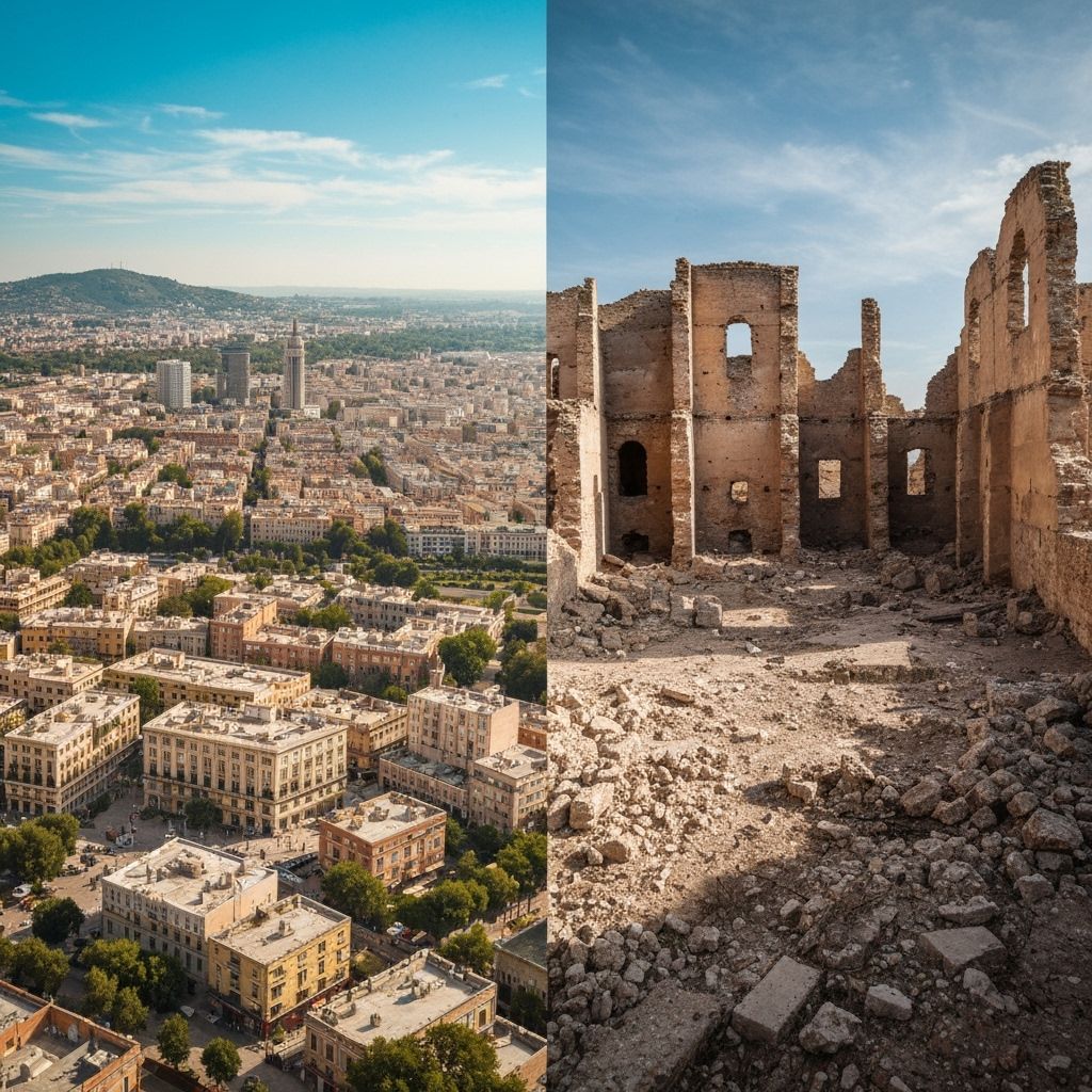 City Divided: Thriving vs. Ruins