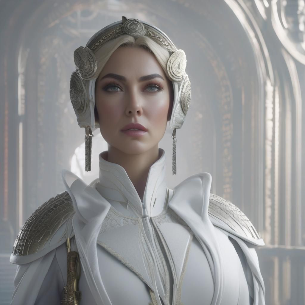 Dramatic Digital Painting of a Woman Soldier