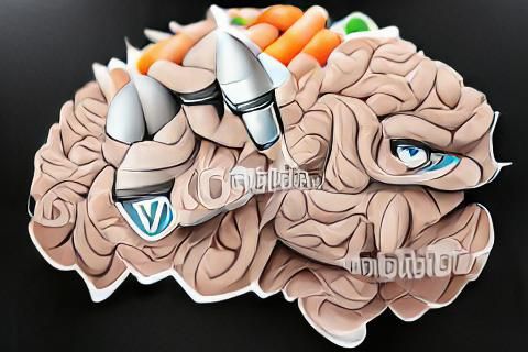 Brain Illustration in Copic Marker Style