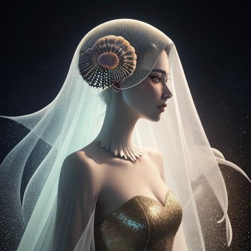 Golden Rose Silhouette: Minimalist Fantasy in High Contrast