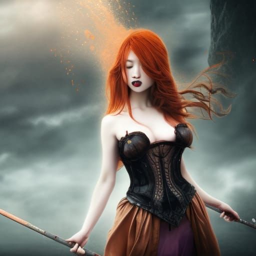 Asian Gothic Princess in Photorealistic Detail