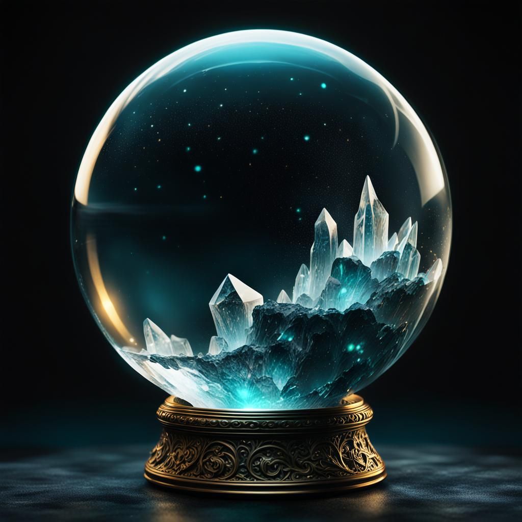Mystical Crystal Ball in Dark Fantasy Concept Art