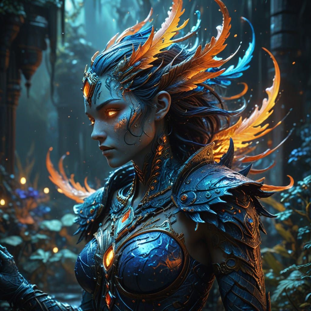 Ethereal Masterpiece with Intricate Calligraphy