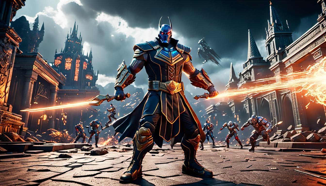 Epic Superhero Battle: Cinematic 3D Game Art