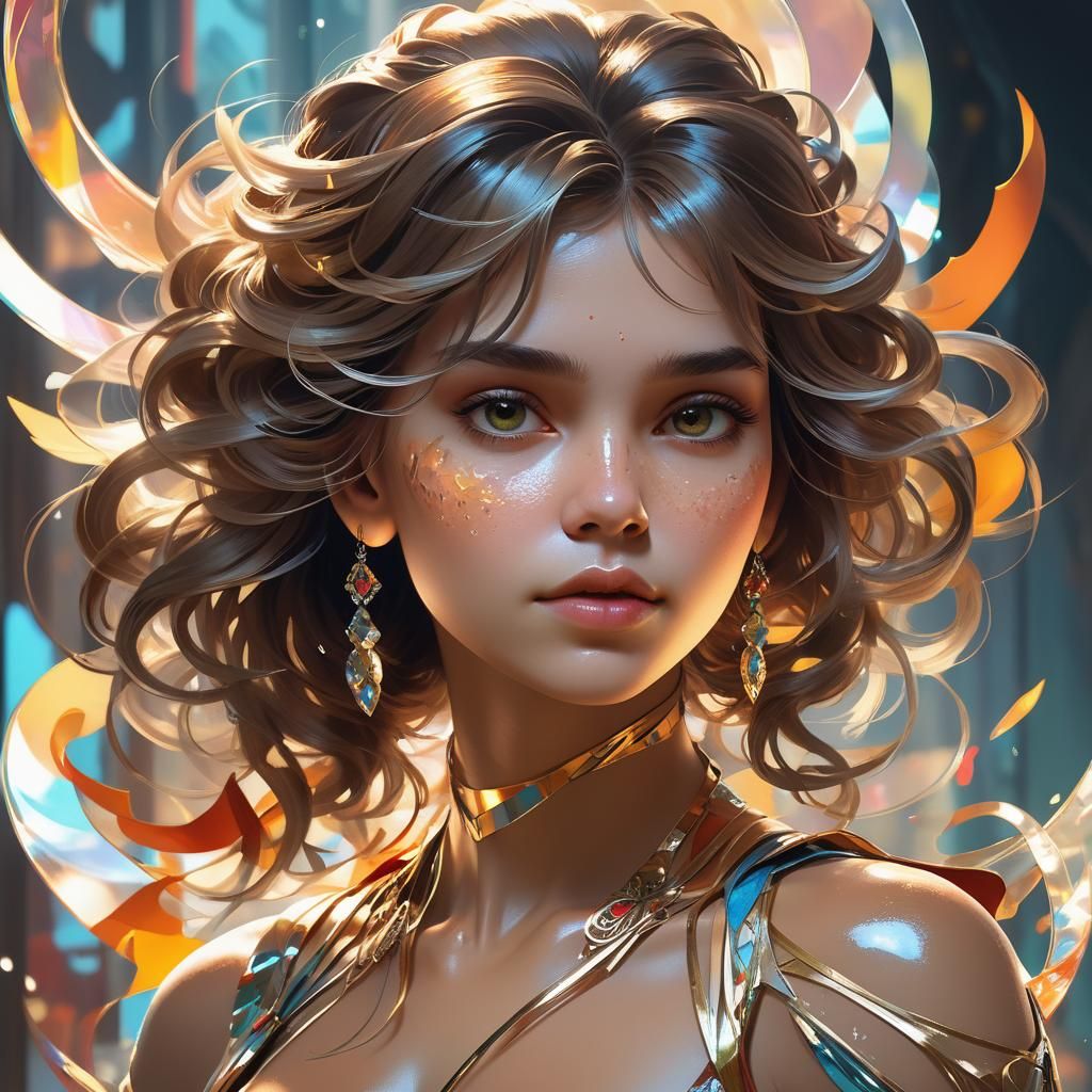 Beautiful Woman in Lingerie: Hyperdetailed Artstation Portra...