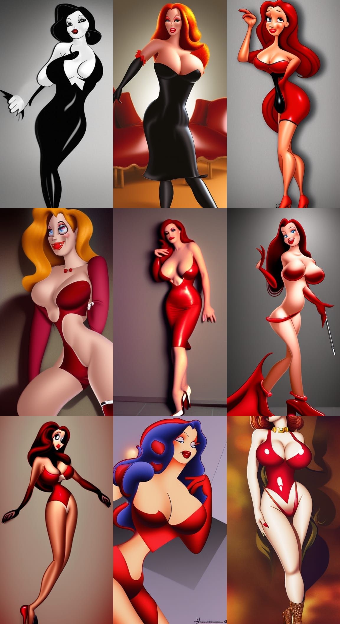 Jessica Rabbit: A Full Body Bimbo Illustration