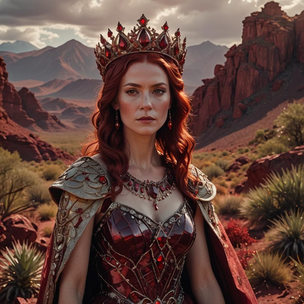 Garnet Goddess Portrait in Cinematic Style