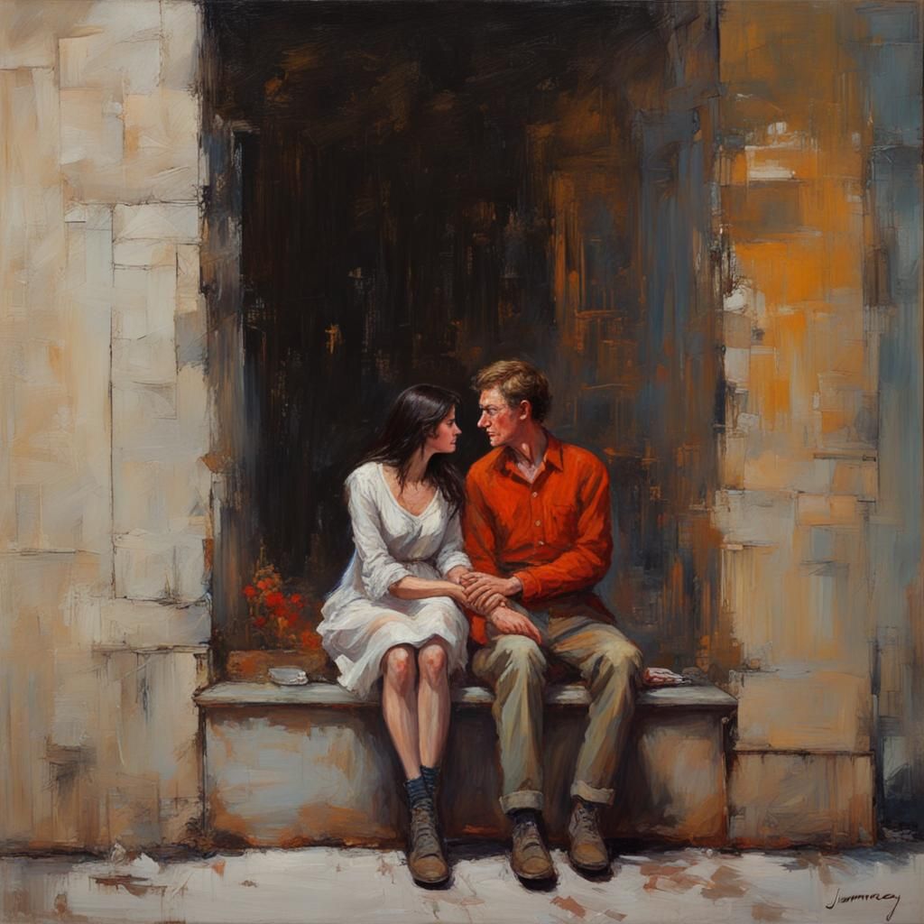 Passionate Oil Painting Inspired by Unreasonable Love