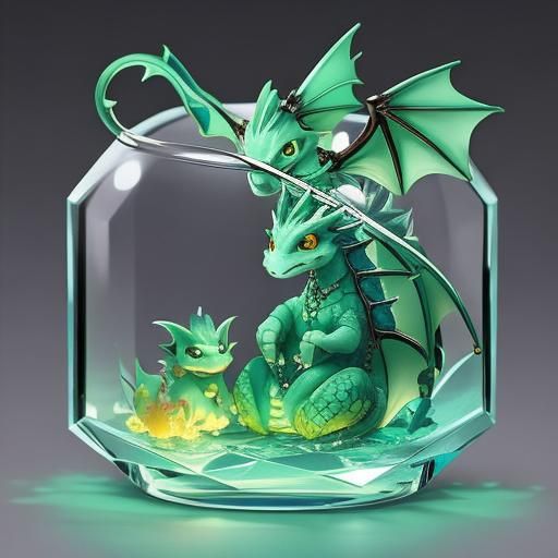 Miniature Dragon in Jewelry Box