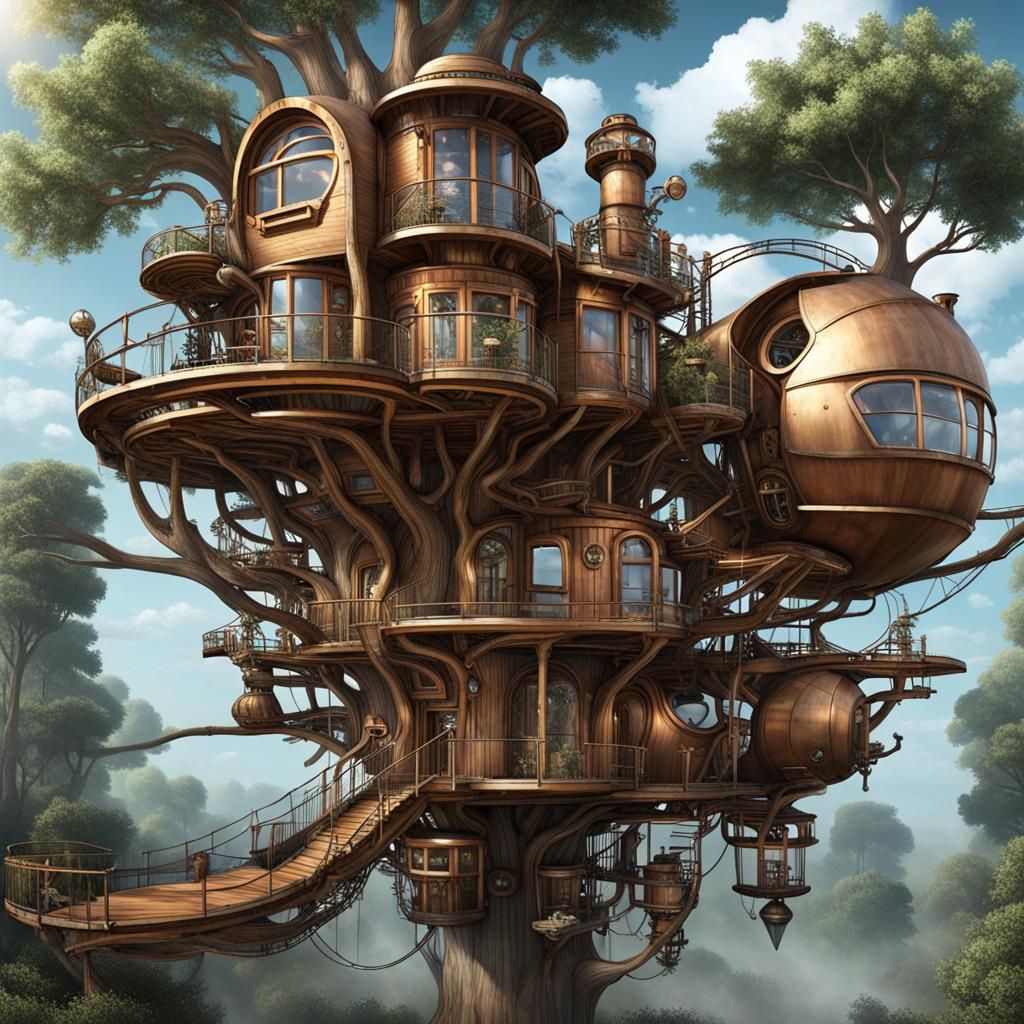Steampunk Treehouse in Outer Space Engine
