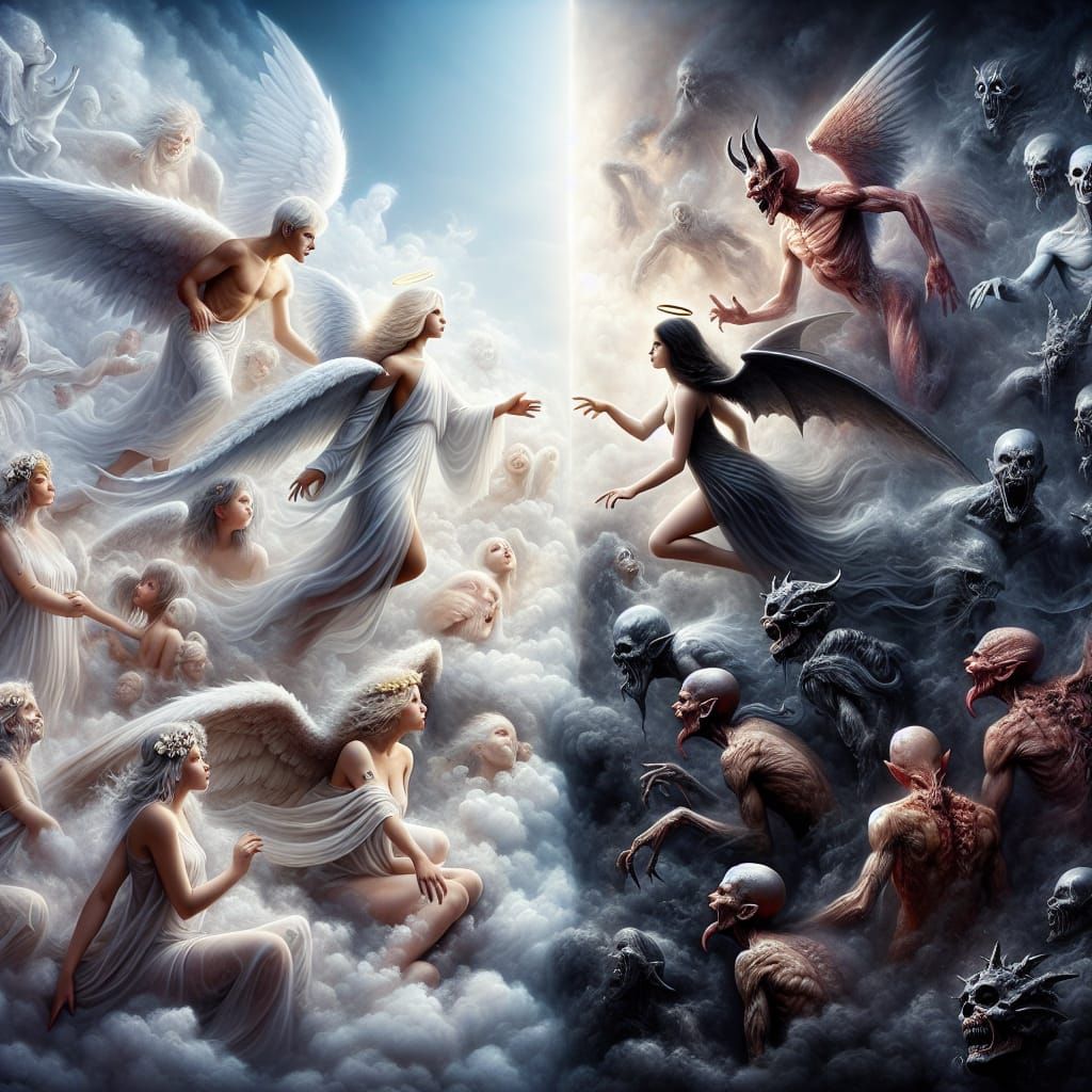 Angels and demons in the smoke of time