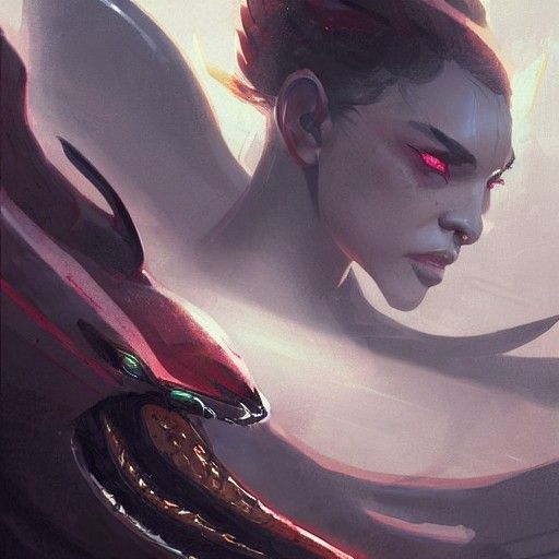 Sinister Viper in Dark Fantasy Style