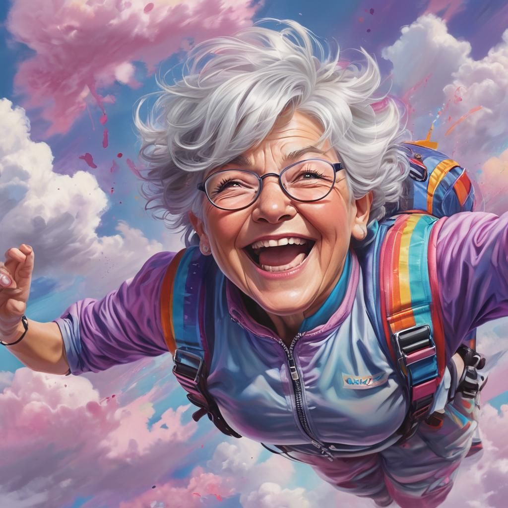 Skydiving Granny!
