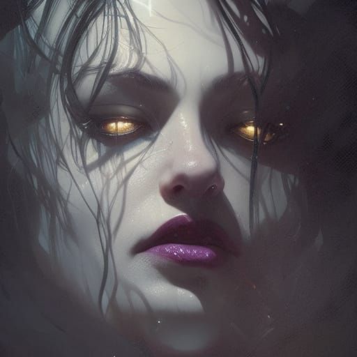 Eldritch Seductress Portrait in Dynamic Lighting
