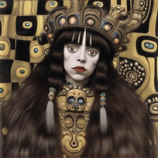 Inca Peru in Giger, Klimt, and Burton Style