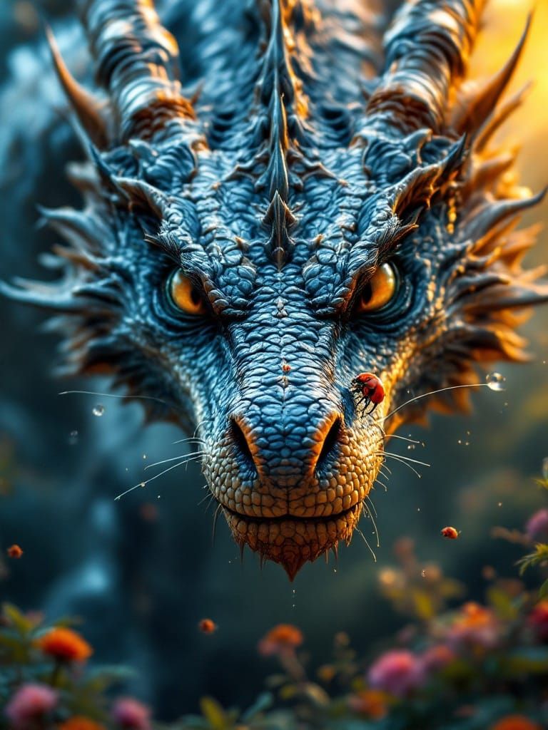 Dragon and Ladybug Connection in Nature