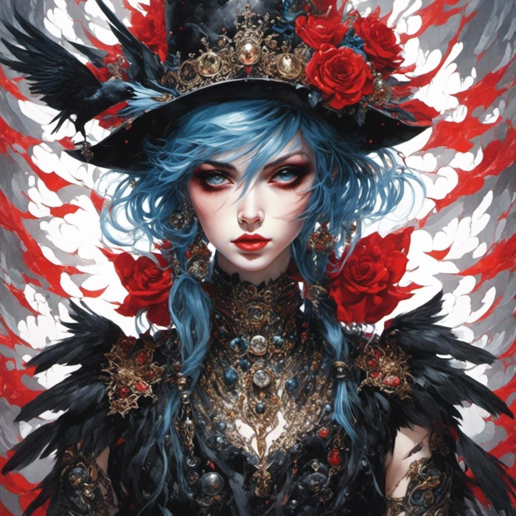 Emo Princess Penguin Portrait