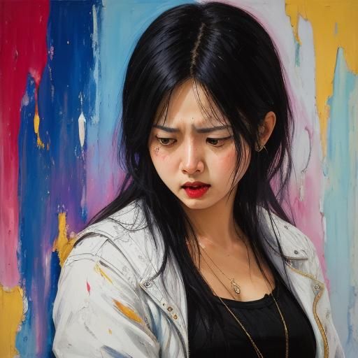 Anger and Regret: An Impasto Painting