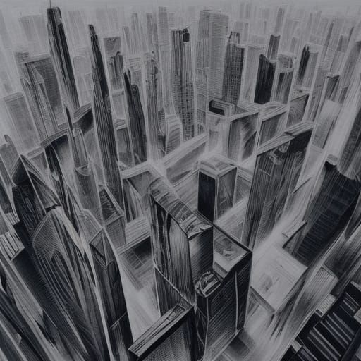 Monochromatic Urban Landscape from Above