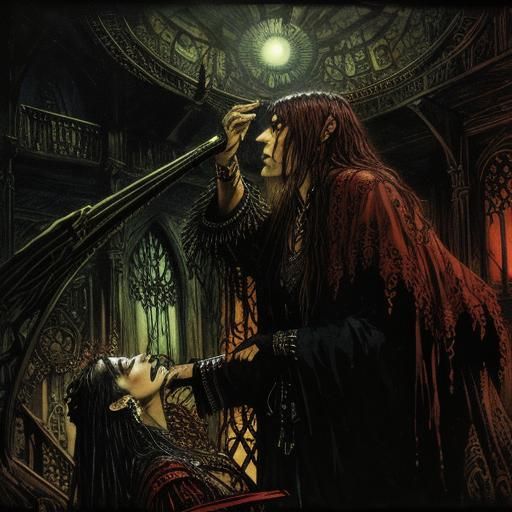 Aztec Haunted Disco in Cel-Shaded Comic Style