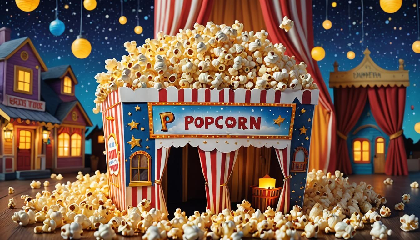 Surreal Pop Art: Miniature Movie Theater Unfolds