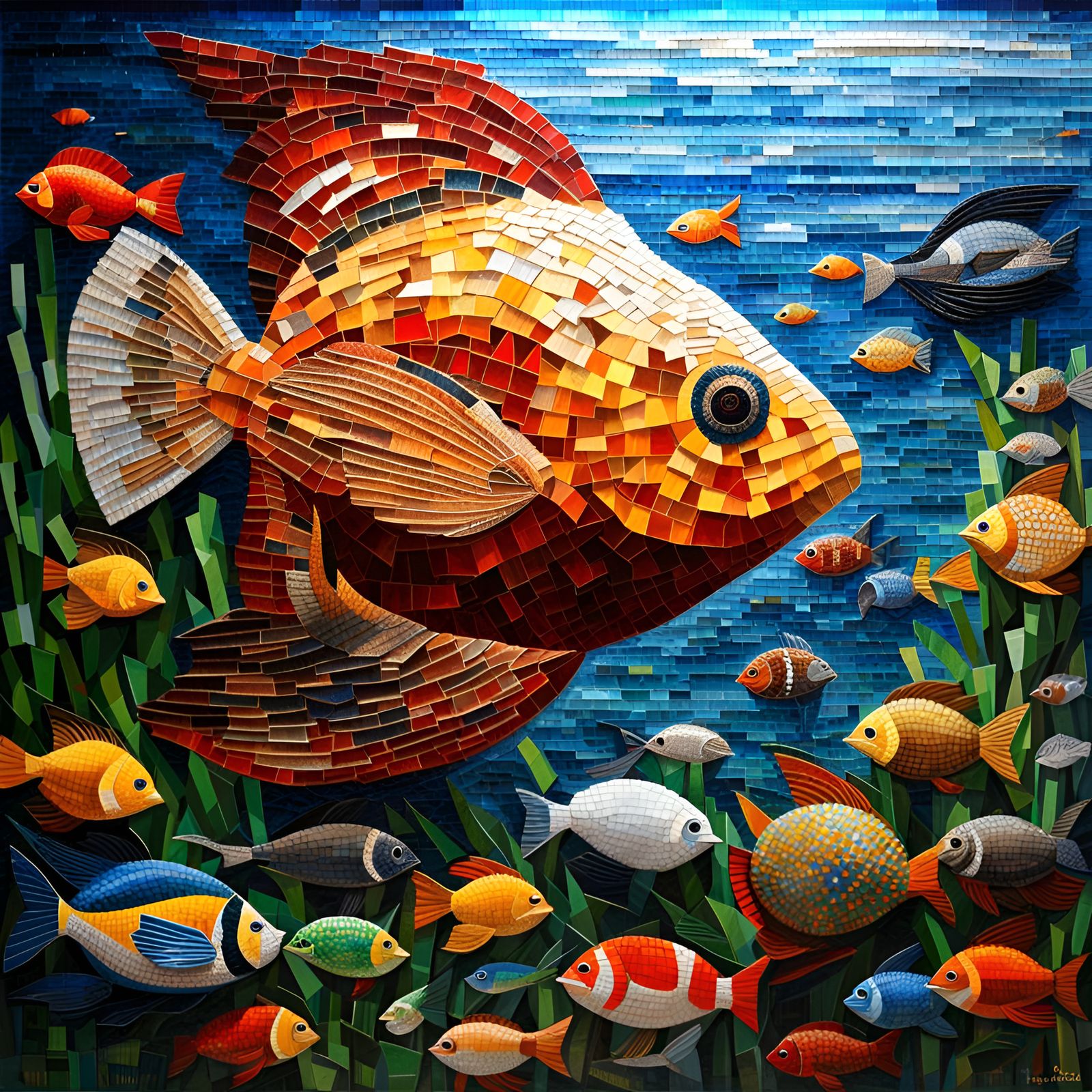 fish mosaic