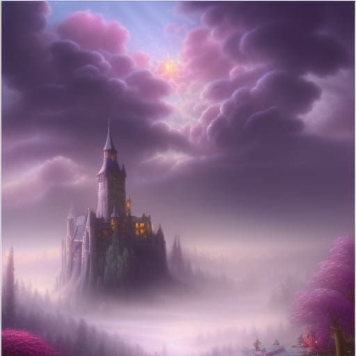 Dark fantasy ethereal Gothic land