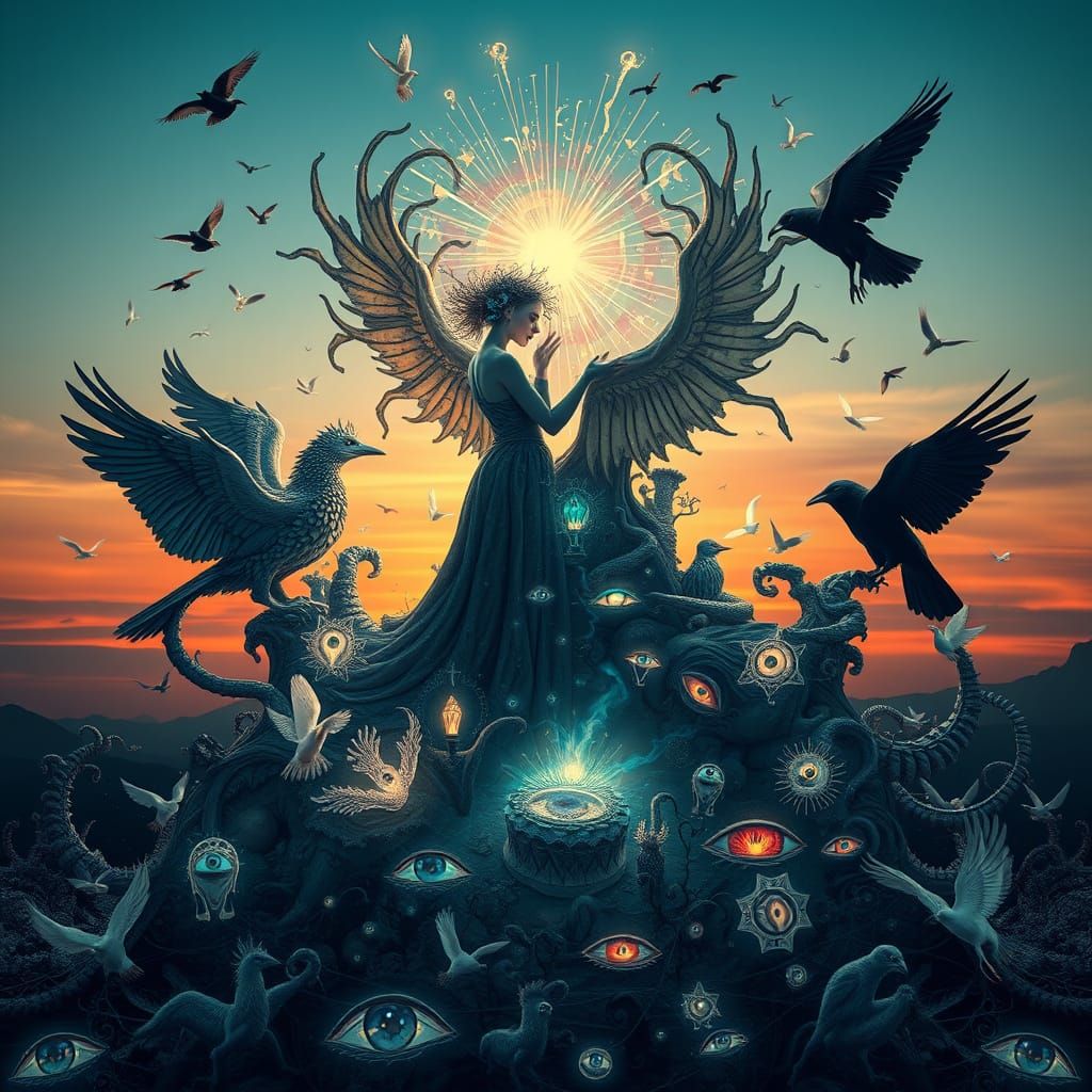 Surreal, Dreamlike Sculpture in Bio-Art Style