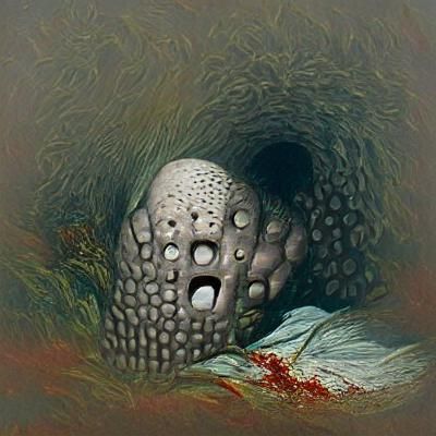 Trypophobia Horror in Digital Art Style