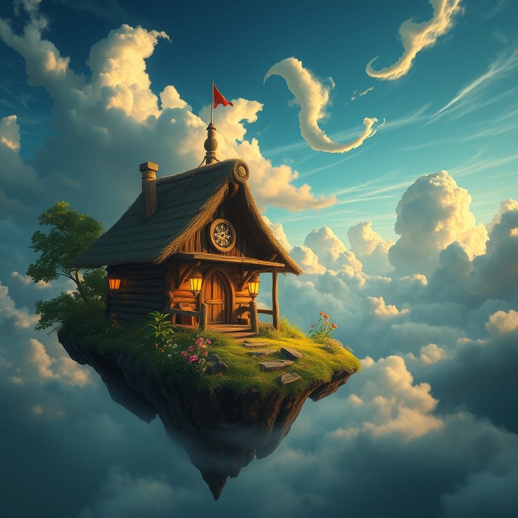 Whimsical Sky Island Oasis