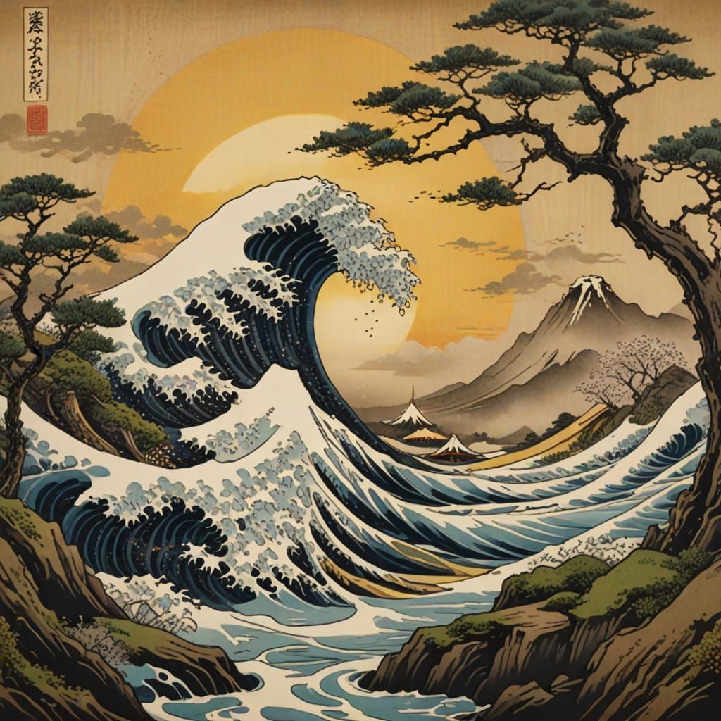 Ethereal Youkai in Ancient Japanese Village