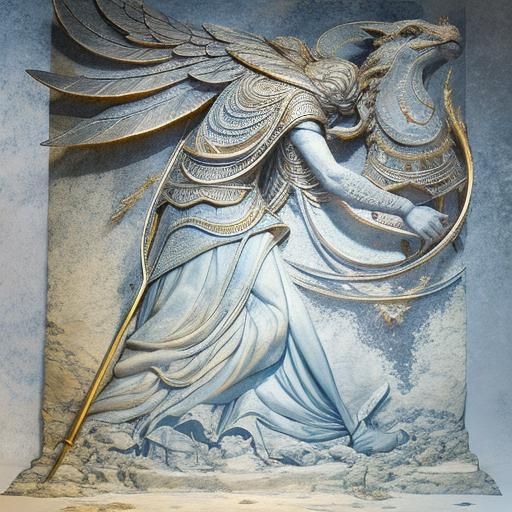 Surreal Egyptian Oil Painting Inspired by Magritte