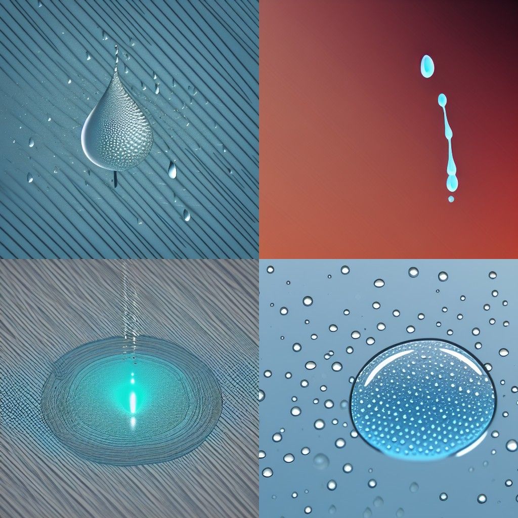 Raindrop: 3D Close-Up Digital Illustration
