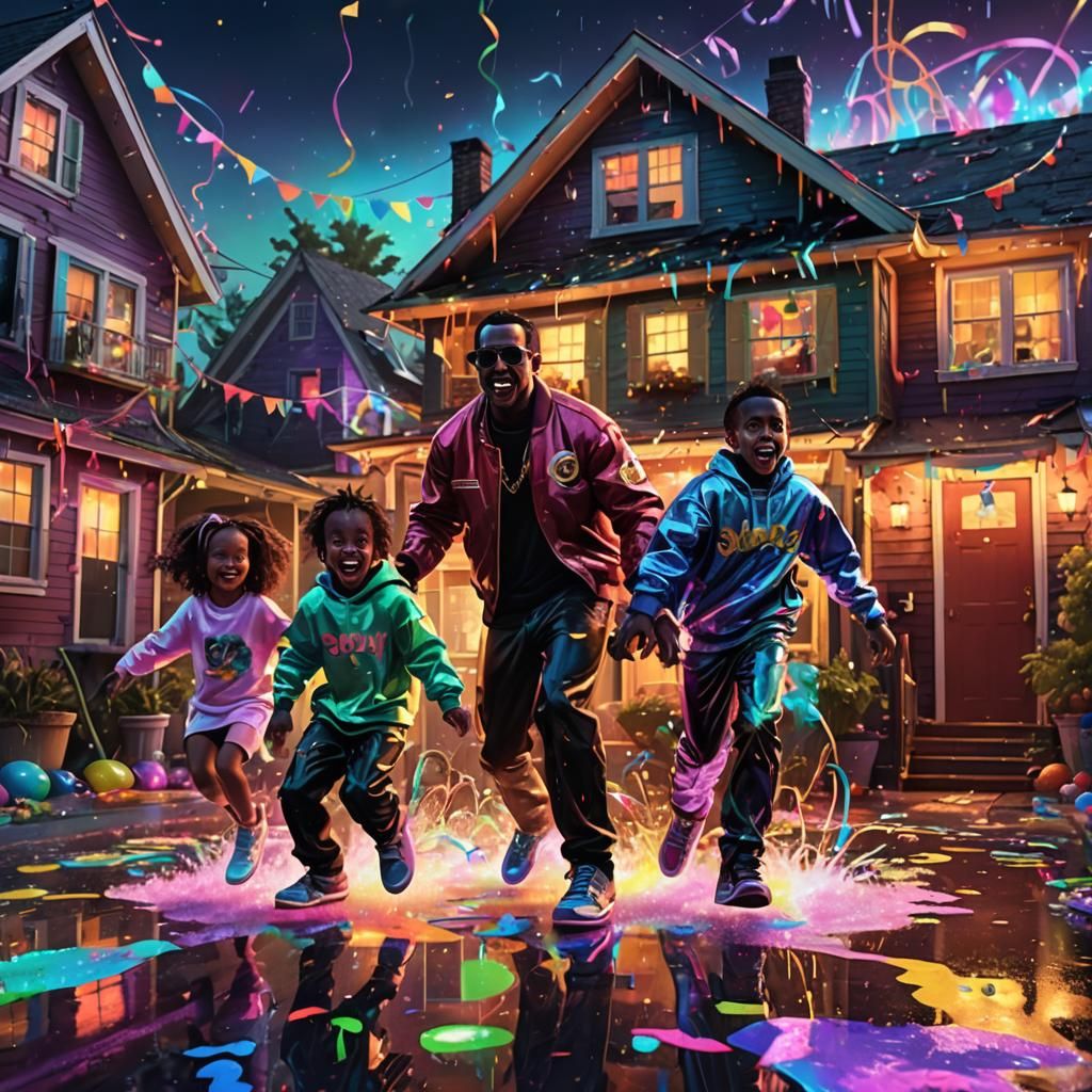 Oiled Children's Party: Fantastical Concept Art