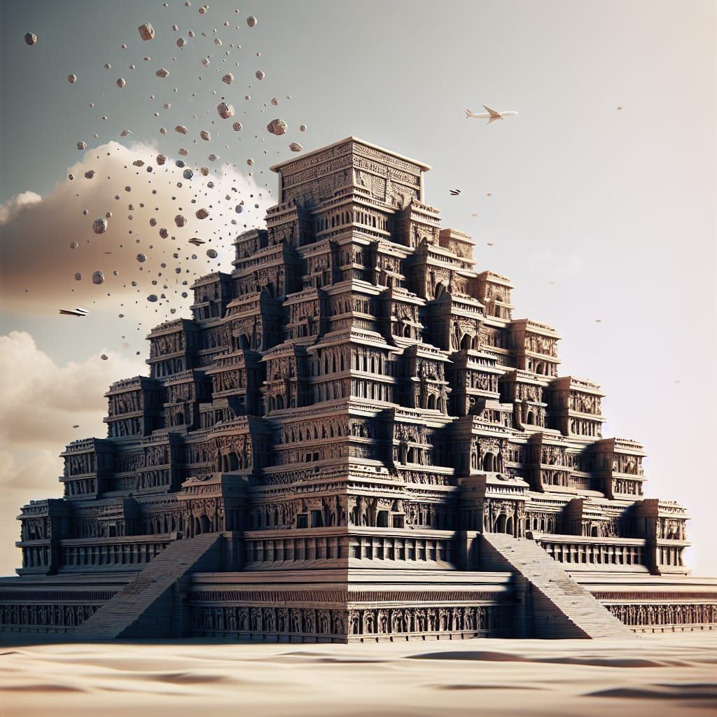 Ellora Caves Inspired Pyramid Architecture