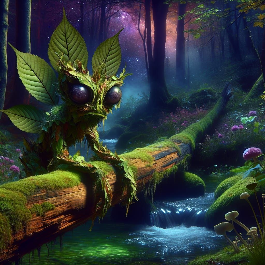 Enchanted Forest Sprite in Late Romantic Watercolors