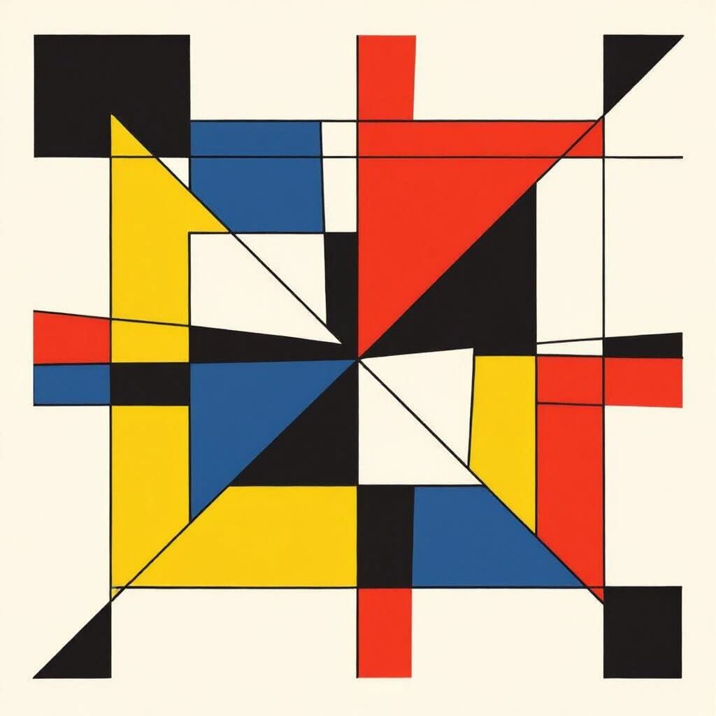 Mondrian Picasso Cubist Geometric Art