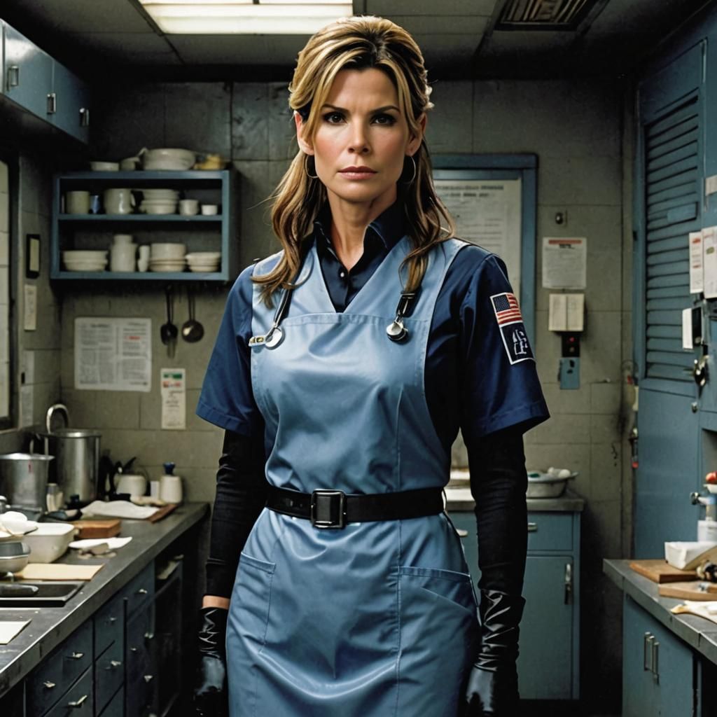 Sandra Bullock as Stern Nurse, Sorayama-Inspired