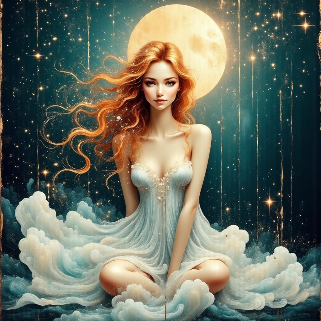 Enchanted Winter Goddess in Frosty, Ethereal Portraiture