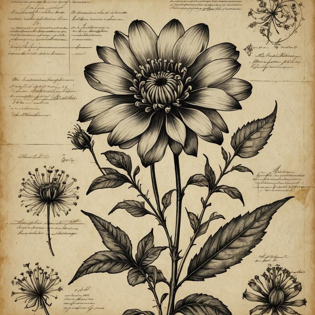 Botanical Drawing of a flower